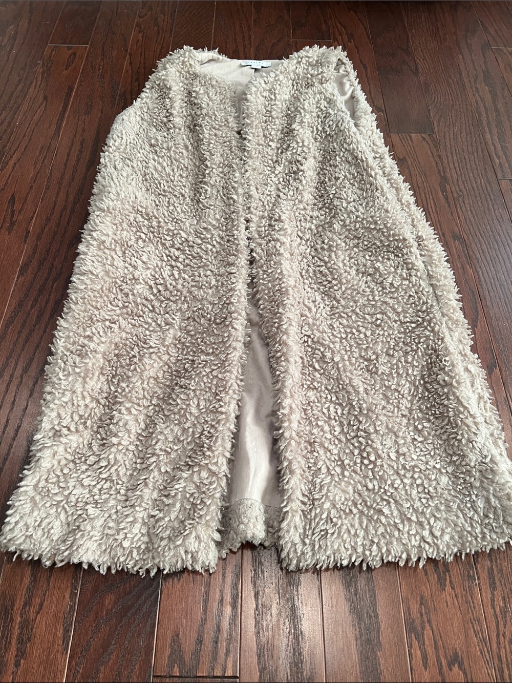 FAVLUX Plush Faux-Shearling Vest in Cream